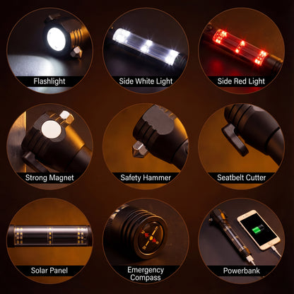 Ultimate Safety Hammer | 8-in-1 Emergency Escape Tool