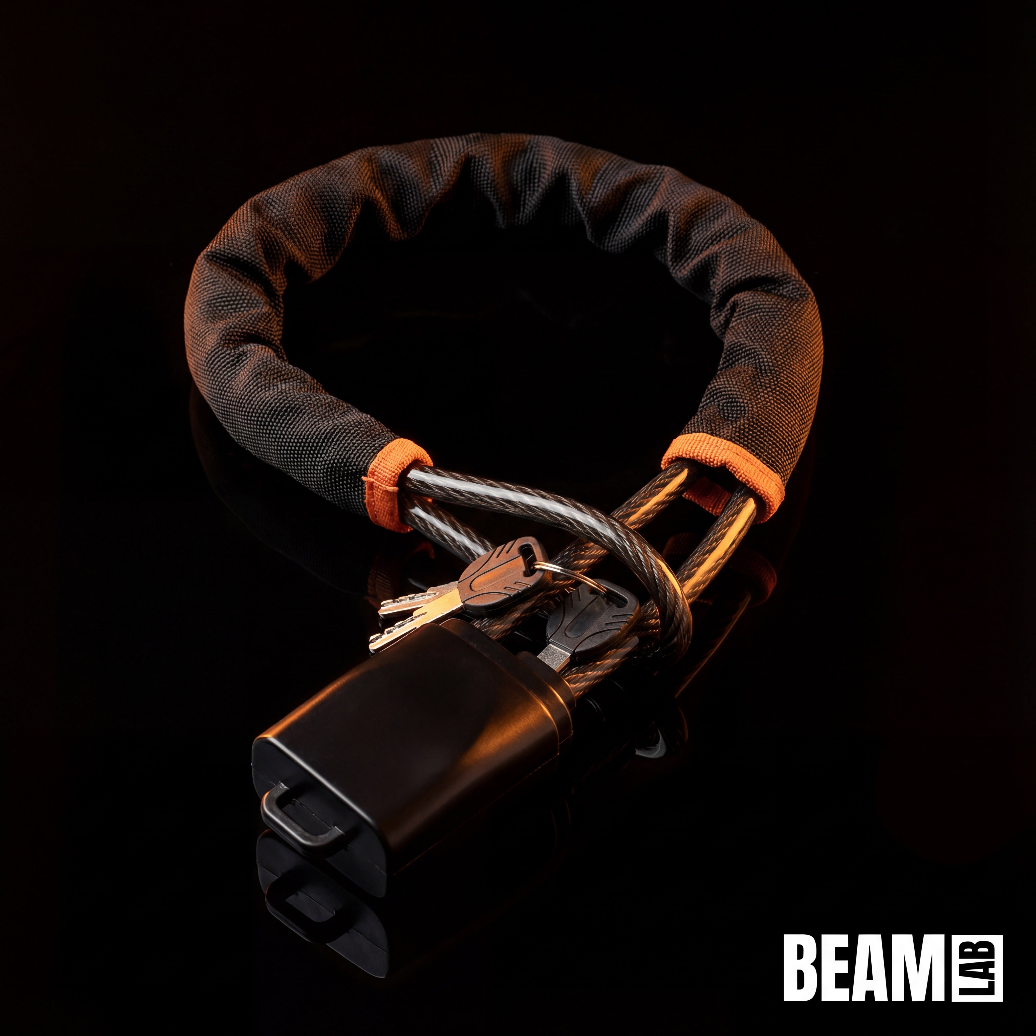 BEAM Lock anti-theft steering wheel lock with keys. Featured